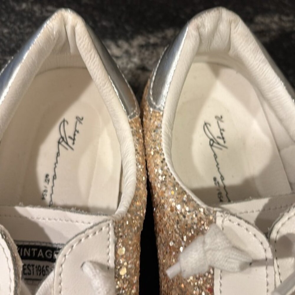 Vintage Havana White and Gold Glitter Sneakers - Picture 8 of 11